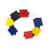 Mondrian Color Wooden Square Bracelet
