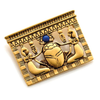 Egyptian Scarab with Lapis Brooch
