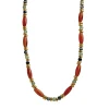 Carnelian Egyptian Inspired Beaded Necklace