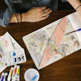 Moleskine Watercolor Large MFA Boston Shop Gifts from the Museum of