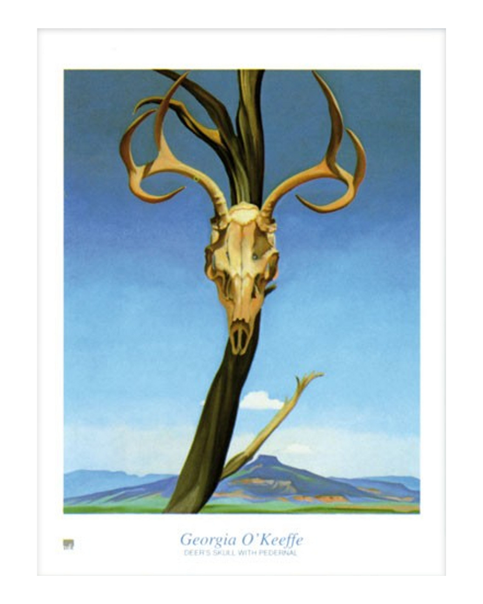 Georgia O'Keeffe, Deer's Skull with Pedernal Poster - MFA Boston