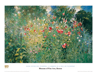 Ross Sterling Turner, A Garden is a Sea of Flowers Poster
