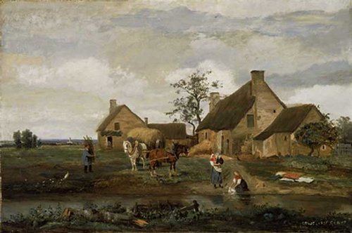 Jean-Baptiste-Camille Corot, Farm at Recouvrieres, Nievre