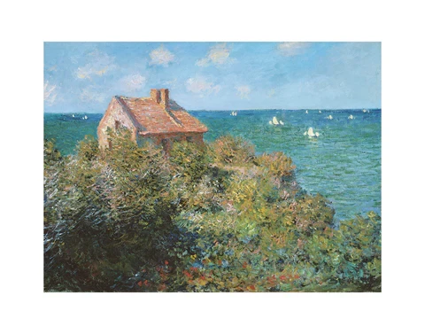 Claude Monet, Fisherman's Cottage  11x14 Matted Print