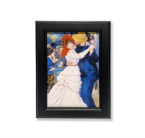 Renoir,    Dance at Bougival black Framed Postcard