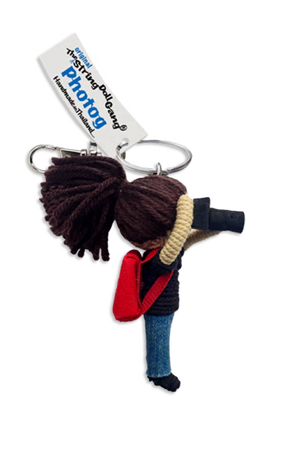 Photog Girl String Doll Keychain