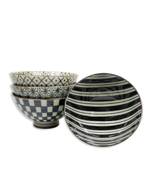 Retro Black & White Bowls 4