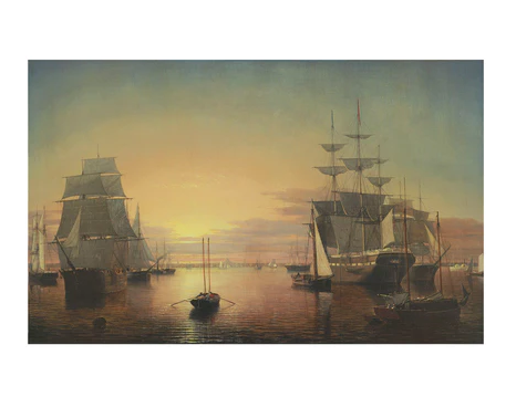 Lane Boston Harbor Matted 11 x 14 Print
