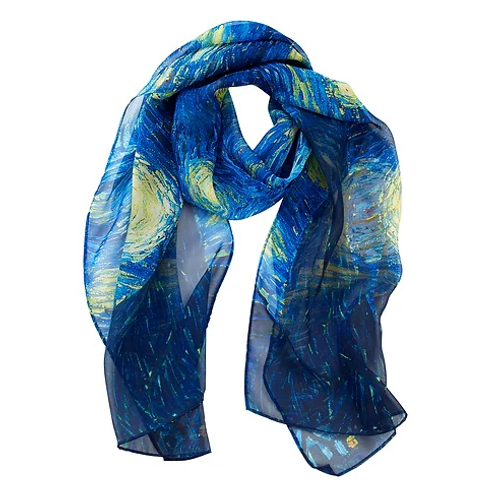 Van Gogh Starry Night Oblong Chiffon Scarf