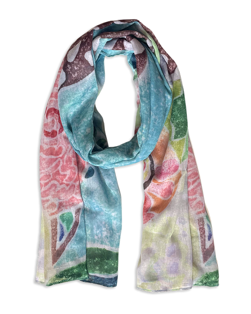 Spotted Dahlia Oblong Scarf