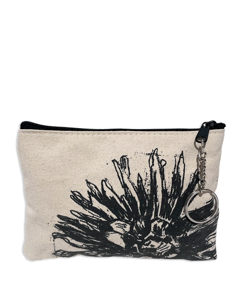 Study of a Dahlia Canvas Cosmetic Bag