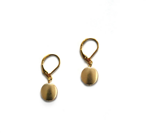 Gold Disc Earrings