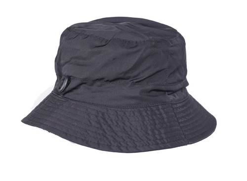 Black Packable Rain Hat