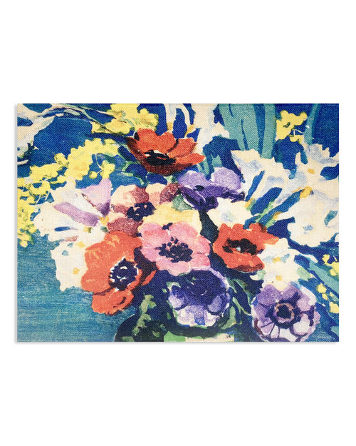 Floral Woodcuts Spring Flowers Placemat