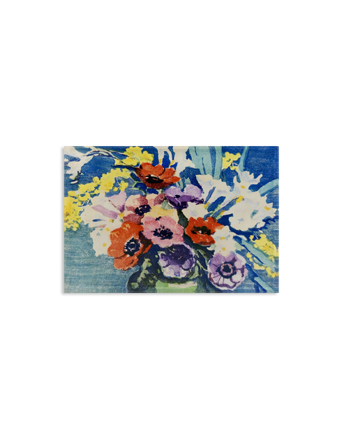 Floral Woodcuts Spring Flowers Acrylic Magnet
