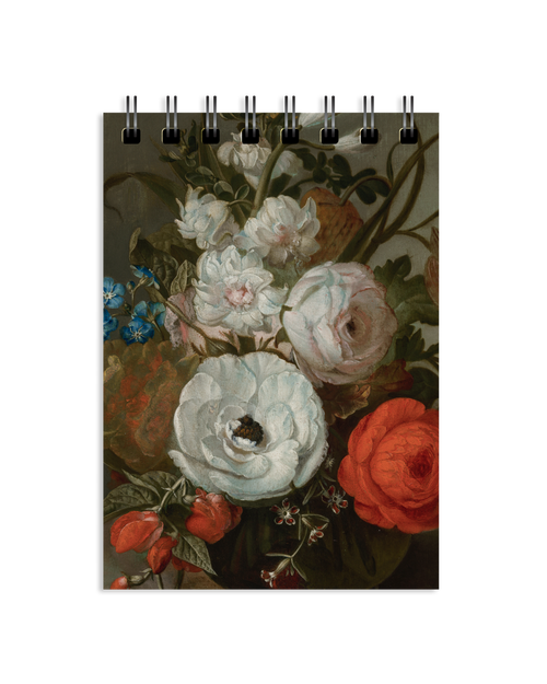 Ruysch Still Life of Flowers in a Glass Vase Small Spiral Notebook Ruysch Still Life of Flowers in a Glass Vase Small Spiral Notebook