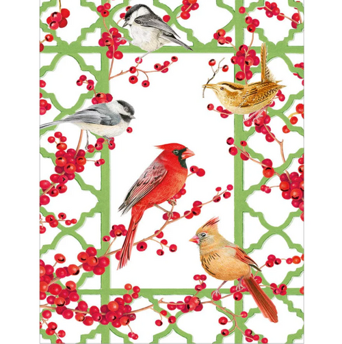 Winter Birds and Berries Holiday Cards