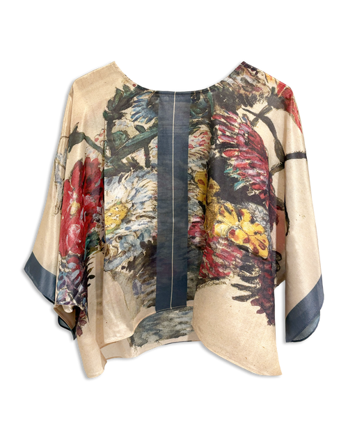 Flowers Delacroix Short Silk Topper
