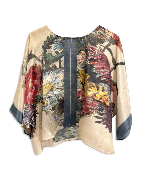 Flowers Delacroix Short Silk Topper