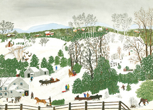 Grandma Moses Christmas Trees Holiday Cards Grandma Moses Christmas Trees Holiday Cards