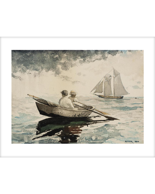 Homer Two Boys Rowing 11x14 Matted