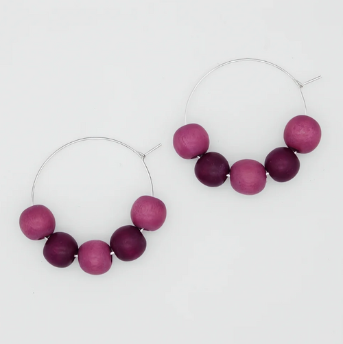 Fuchsia Hoop Dangle Earring Fuchsia Hoop Dangle Earring