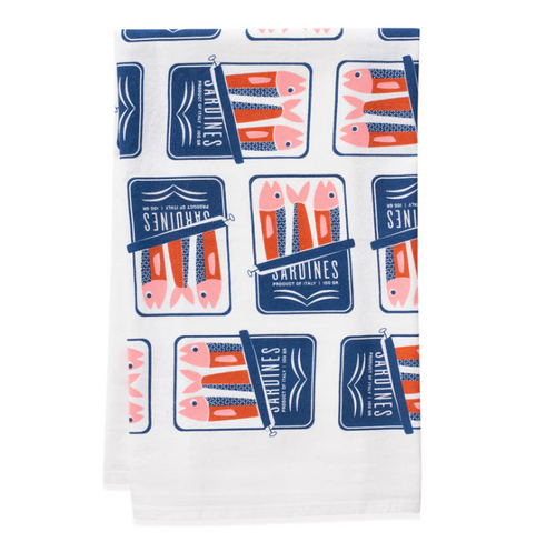 Sardines Tea Towel