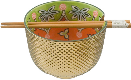 Gold Bowl & Chopsticks