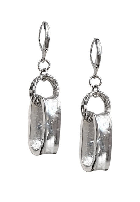 Silver Chunky Link Earring