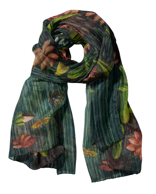 Divine Color Lotus Oblong Scarf
