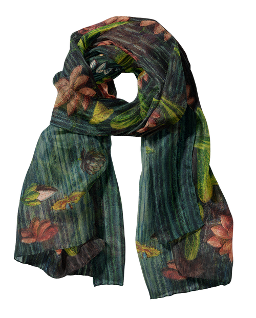 Divine Color Lotus Oblong Scarf