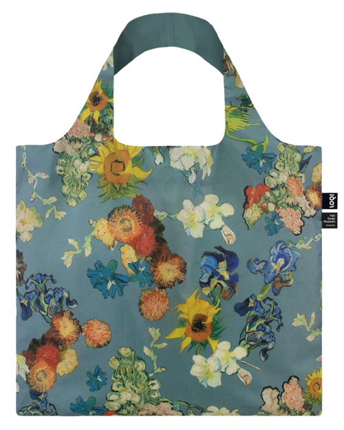 Van Gogh Floral Bouquet Tote Bag - Blue