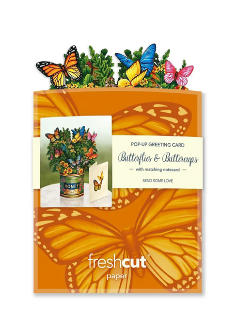 Mini Butterflies & Buttercups Pop-up Bouquet
