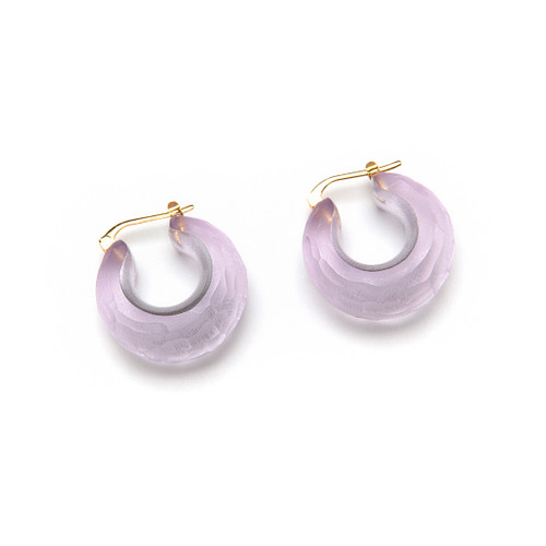 Lilac Huggie Earrings