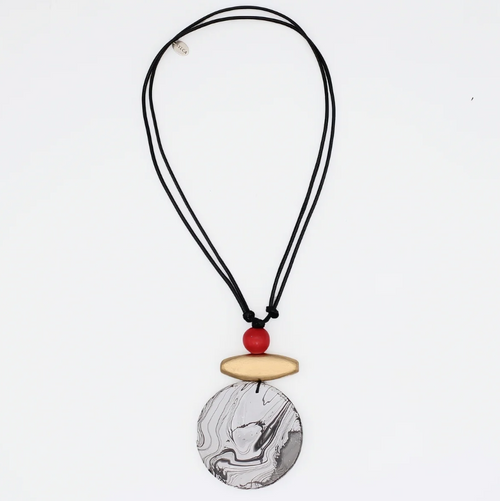 Luna Marbled Pendant Necklace