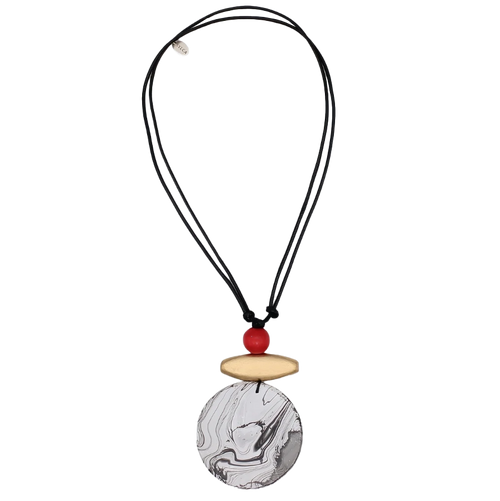 Luna Marbled Pendant Necklace