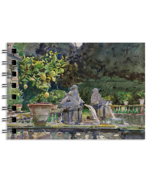 Sargent Villa di Marlia Lucca Fountain Mini Spiral Notebook