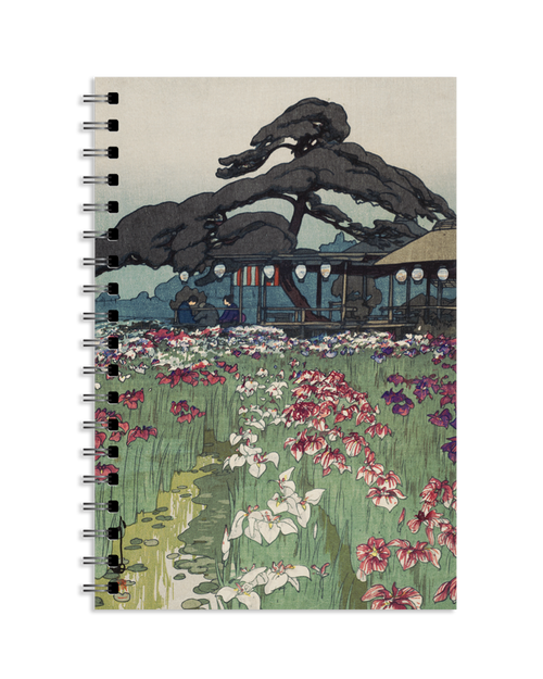 Hiroshi Iris Garden in Horikiri Spiral Notebook