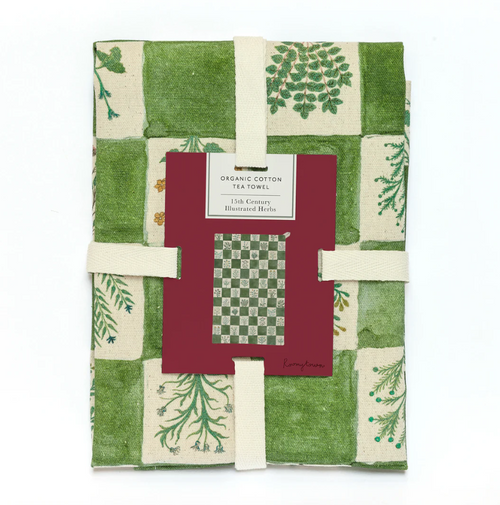 Illustrated Herbs Tea Towel