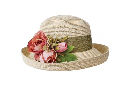 Pink Bouquet Packable Hat
