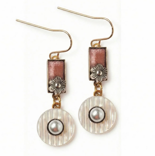 Velvet Flower Vintage Earrings