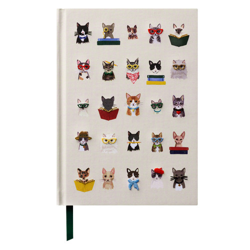Studious Cats Embroidered Journal