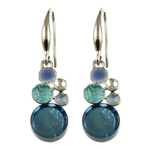 Blue Multi Resin Earrings