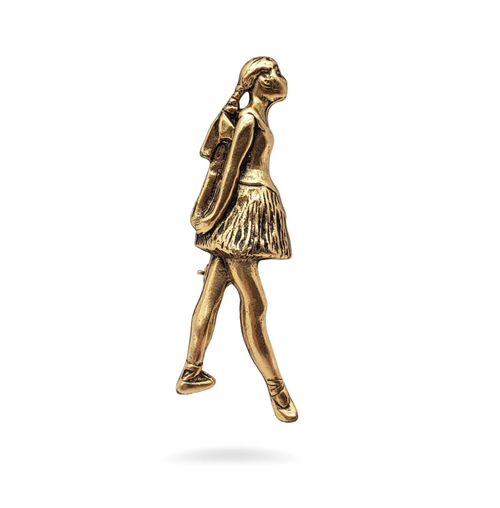 Degas Ballet Dancer Brooch - Gold