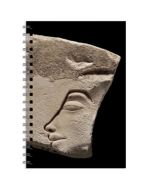 Sculptor's trial piece with face of King Akhenaten Spiral Notebook