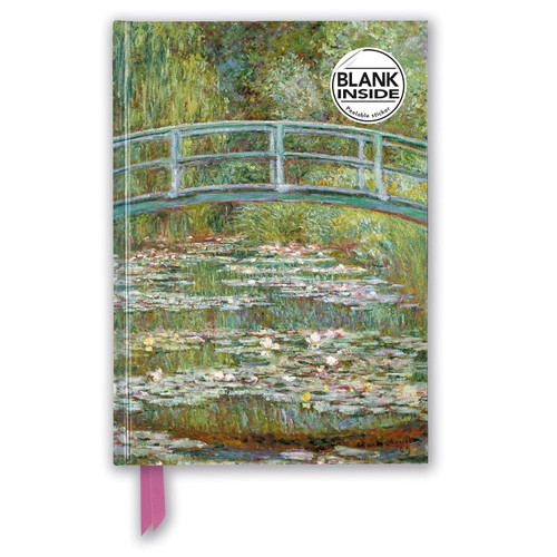 Monet Bridge Over a Pond of Water Liles Foiled Blank Journal
