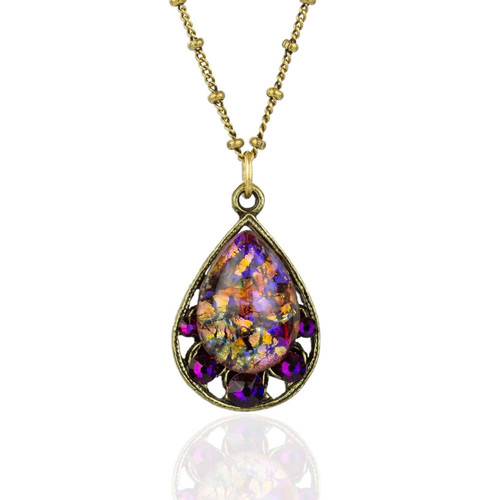 Forever Purple Volcano Pendant Necklace