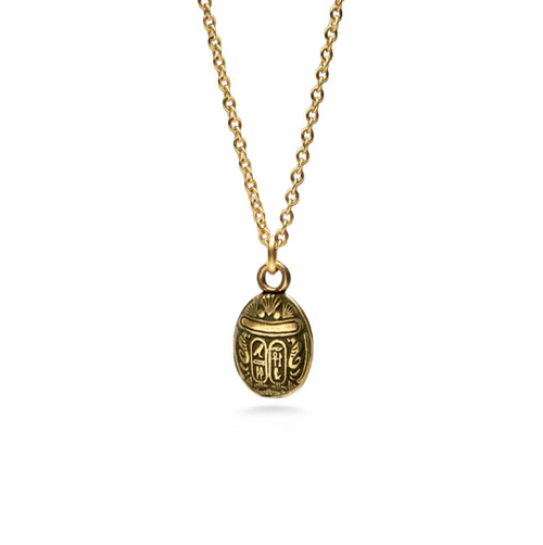 Egyptian Scarab Necklace- Gold