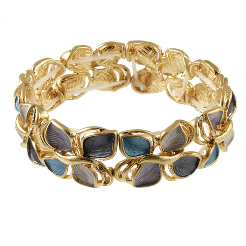 Blue Multi Leaves Bracelet