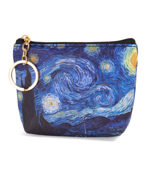 Van Gogh Starry Night Keyring Coin Purse